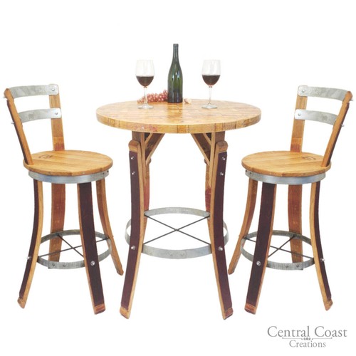 Wine barrel stave bistro - barrel, set